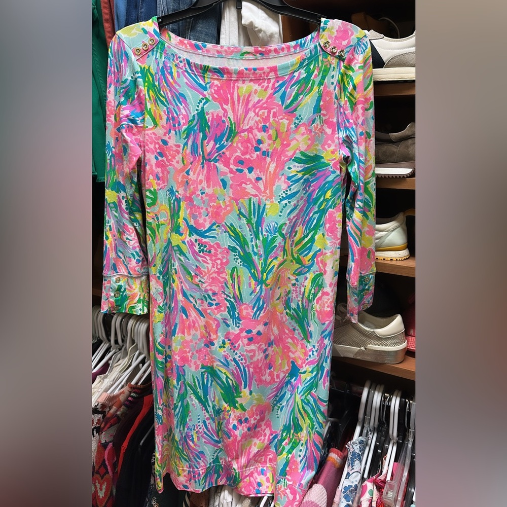 Lilly Pulitzer Pink Multi Floral Shift Dress